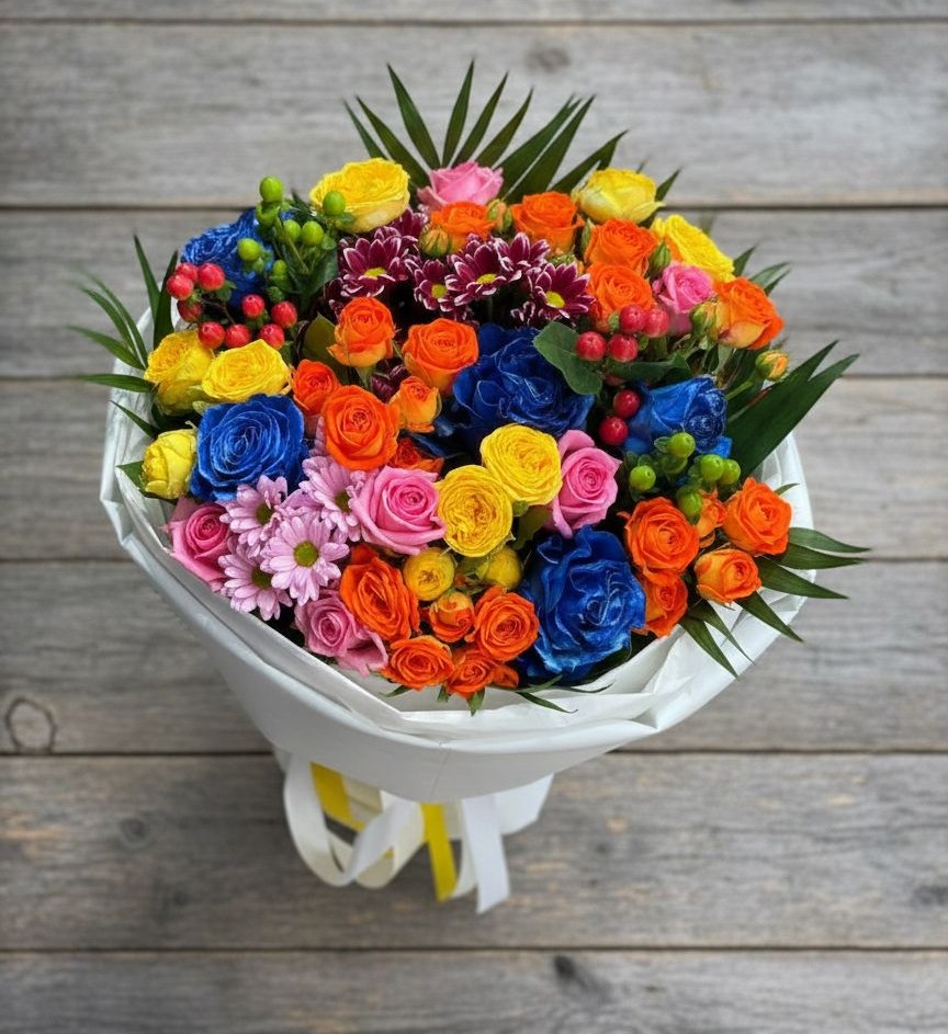 Букет цветов из: Розы и Хризантемы в Новошахтинском