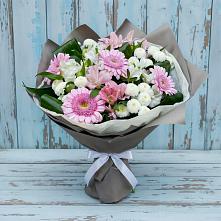 Букет цветов из:  Герберы, Альстромерии и Хризантемы в Новошахтинском