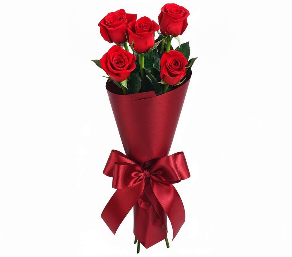 Букет 5 Красных роз Эдлесс Лав в Новошахтинском