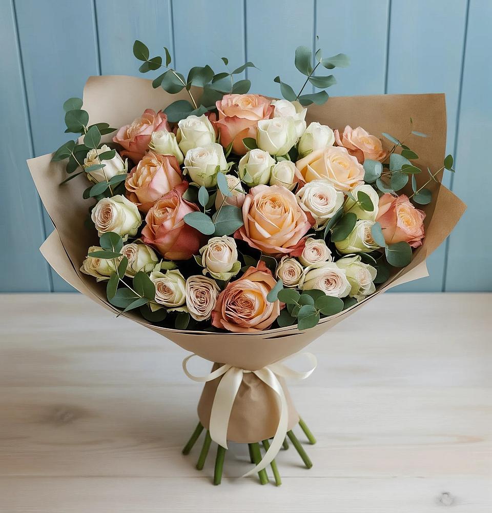 Букет цветов из: Альстромерии и Розы в Новошахтинском