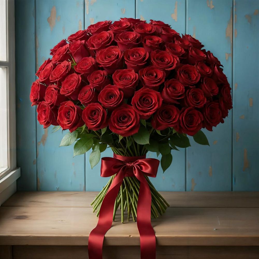 Букет Красные розы Блэк Меджик в Новошахтинском