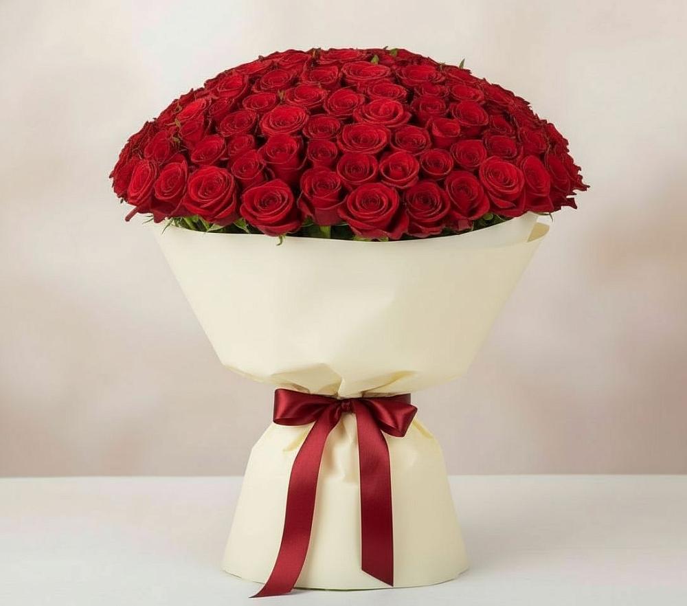 Букет 101 Красная роза Милано в Новошахтинском