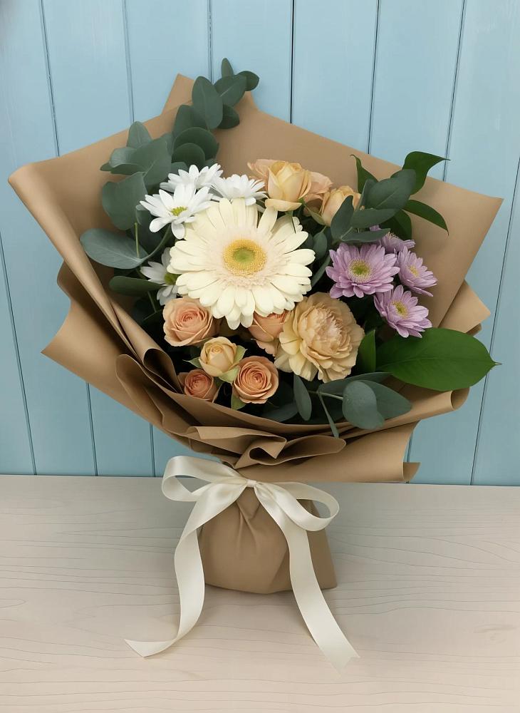 Букет цветов из: Герберы и Хризантемы в Новошахтинском