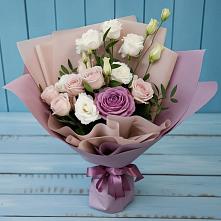 Букет цветов из:  Розы и Лизиантусы в Новошахтинском