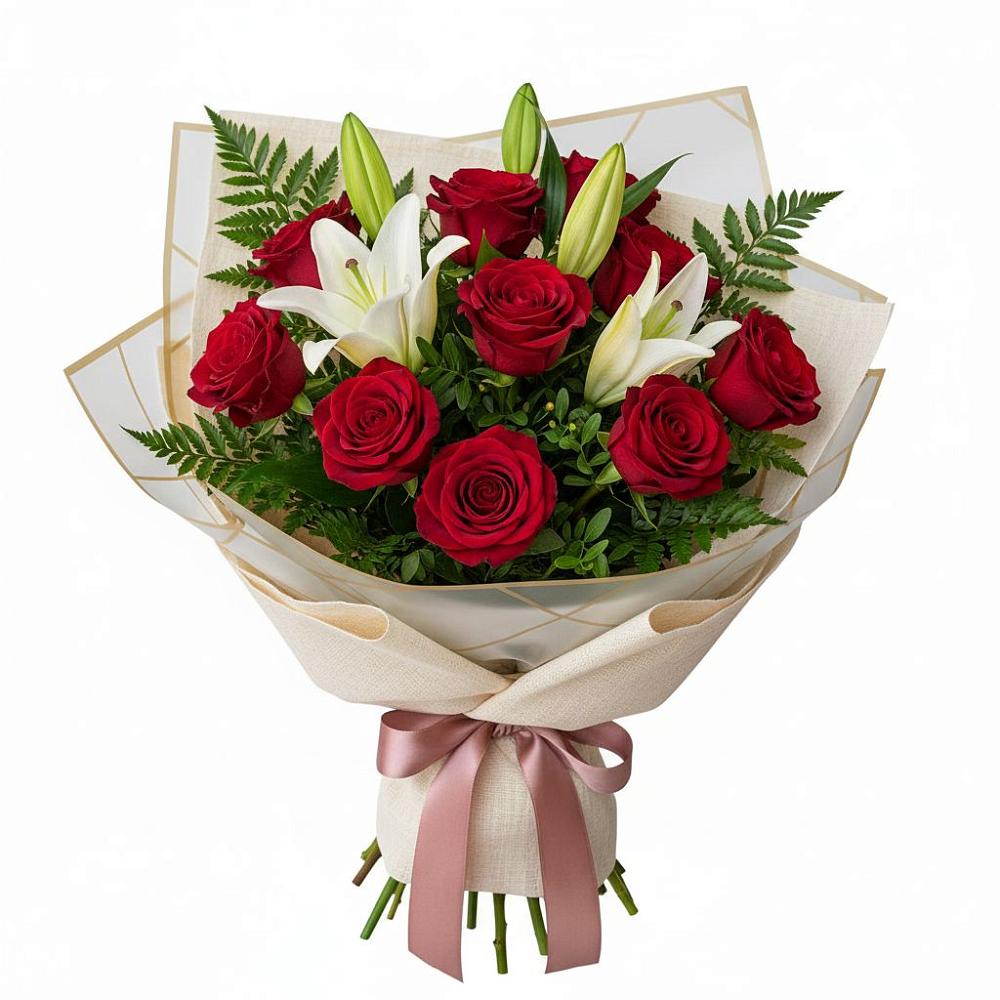 Букет цветов из: Лилии и Розы в Новошахтинском