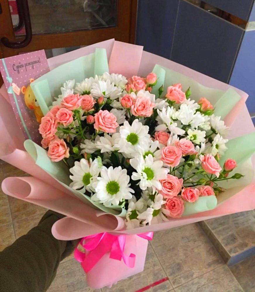 Букет цветов из: Розы и Хризантемы в Новошахтинском