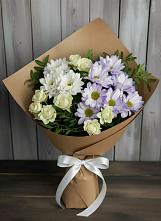 Букет цветов из:  Хризантемы и Розы в Новошахтинском
