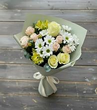 Букет цветов из:  Альстромерии, Розы и Хризантемы #REPLACE_PRED# Новошахтинском