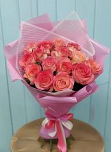 Букет 15 Розовых роз Равель в Новошахтинском